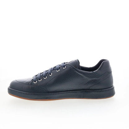 Di Bianco Arsoli Mens Blue Leather Lace Up Lifestyle Sneakers Shoes