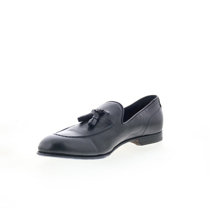 Di Bianco Bari Mens Blue Leather Slip On Loafers & Slip Ons Casual Shoes