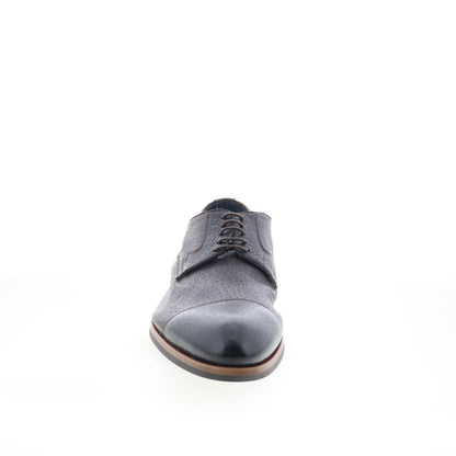 Di Bianco Bergamo Mens Brown Leather Lace Up Oxfords & Lace Ups Cap Toe Shoes