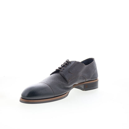 Di Bianco Bergamo Mens Brown Leather Lace Up Oxfords & Lace Ups Cap Toe Shoes