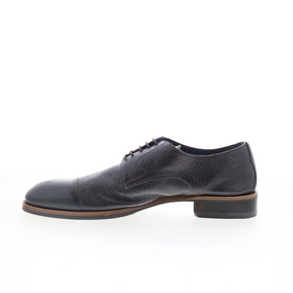 Di Bianco Bergamo Mens Brown Leather Lace Up Oxfords & Lace Ups Cap Toe Shoes