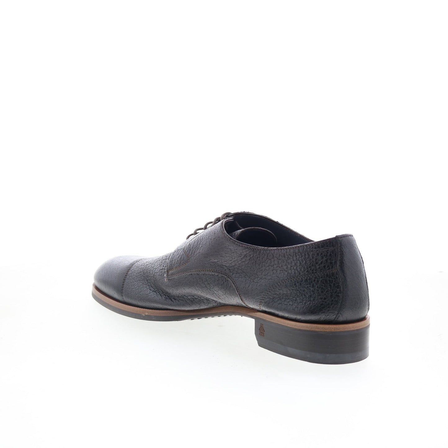 Di Bianco Bergamo Mens Brown Leather Lace Up Oxfords & Lace Ups Cap Toe Shoes