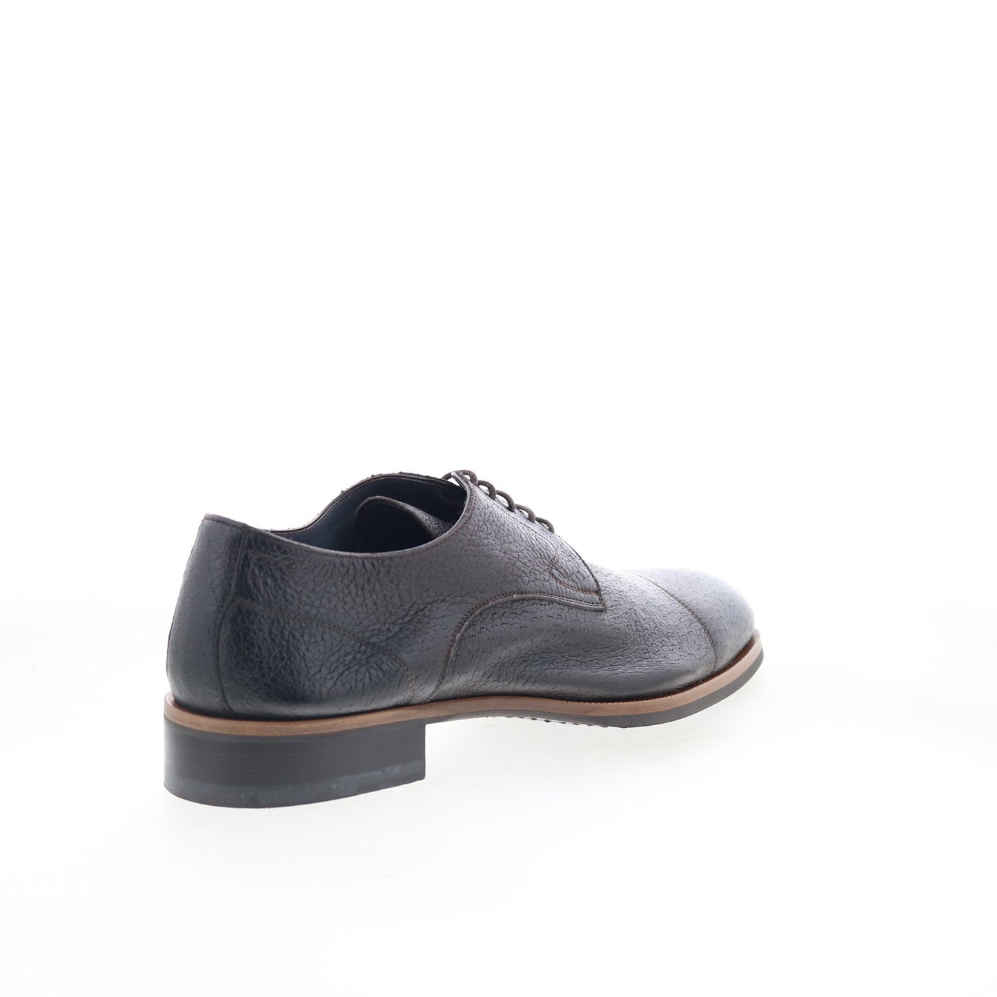 Di Bianco Bergamo Mens Brown Leather Lace Up Oxfords & Lace Ups Cap Toe Shoes
