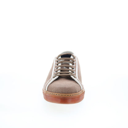 Di Bianco Biella Mens Brown Canvas Lace Up Lifestyle Sneakers Shoes