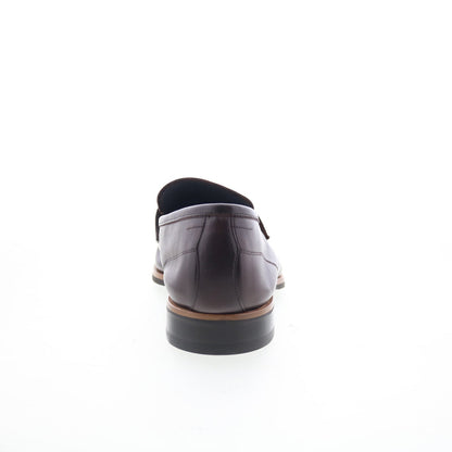 Di Bianco Brera Mens Brown Leather Slip On Loafers & Slip Ons Penny Shoes