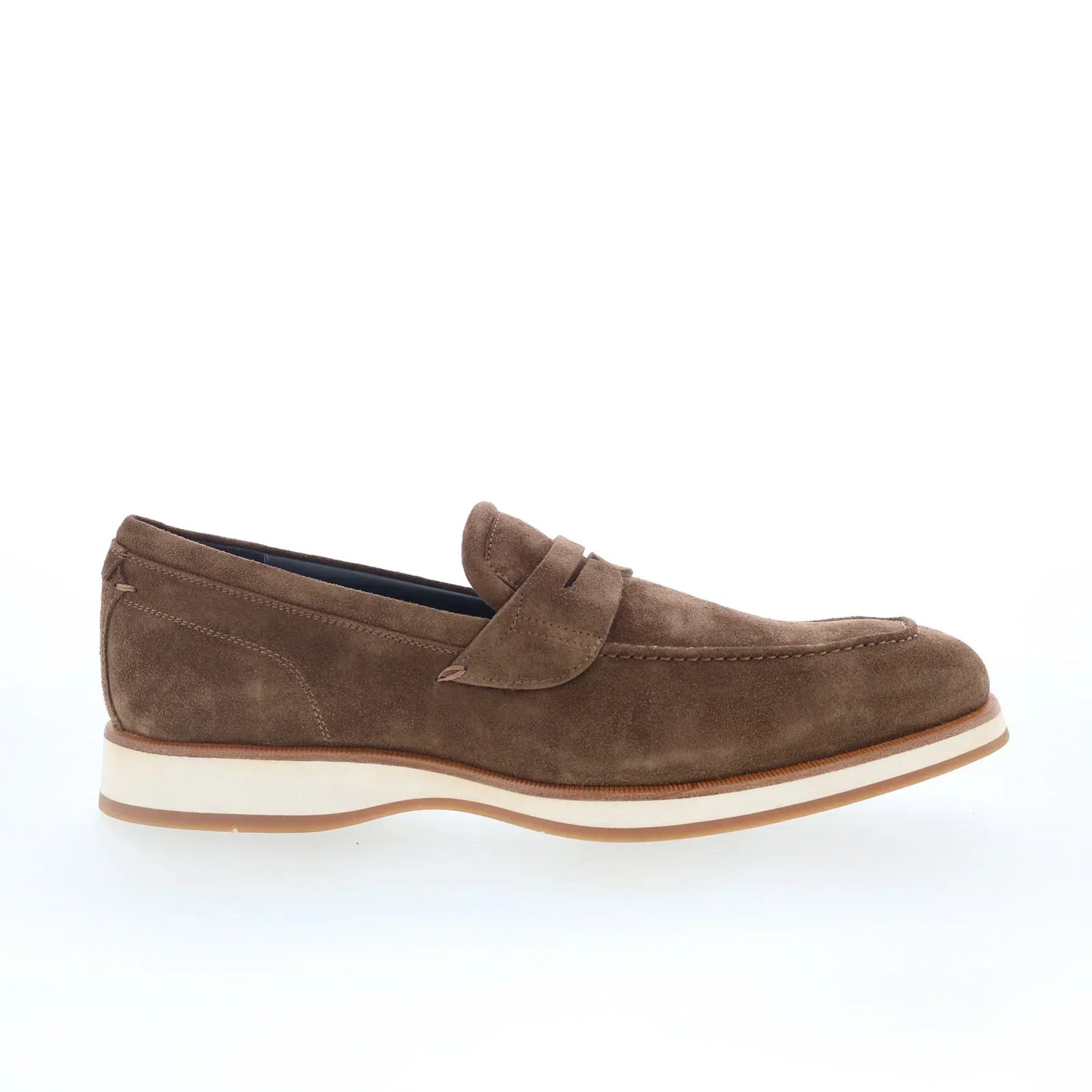 Di Bianco Brera Classic Mens Brown Suede Loafers & Slip Ons Penny Shoes