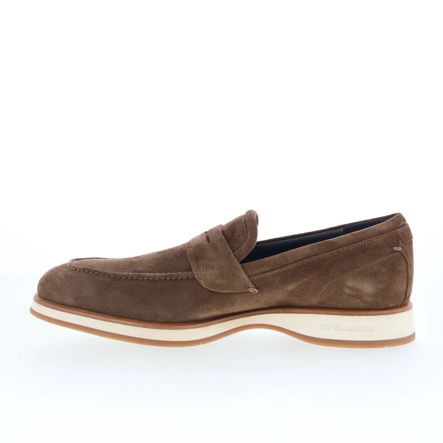 Di Bianco Brera Classic Mens Brown Suede Loafers & Slip Ons Penny Shoes