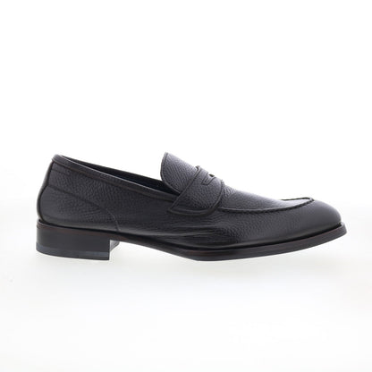 Di Bianco Brera Mens Brown Leather Slip On Loafers & Slip Ons Penny Shoes