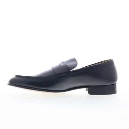 Di Bianco Nobleman BRUNO Mens Black Leather Loafers & Slip Ons Penny Shoes