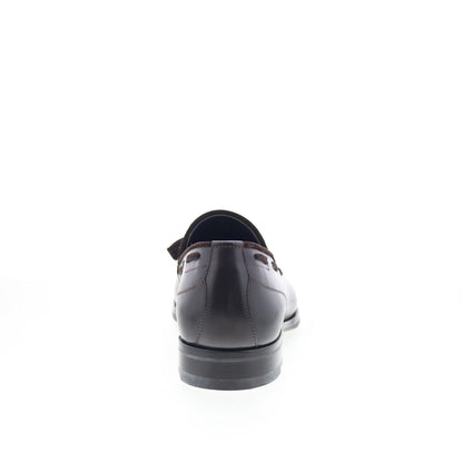 Di Bianco Cercola Mens Brown Leather Slip On Loafers & Slip Ons Casual Shoes
