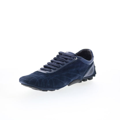Di Bianco Cocoa Cash Mens Blue Suede Lace Up Lifestyle Sneakers Shoes