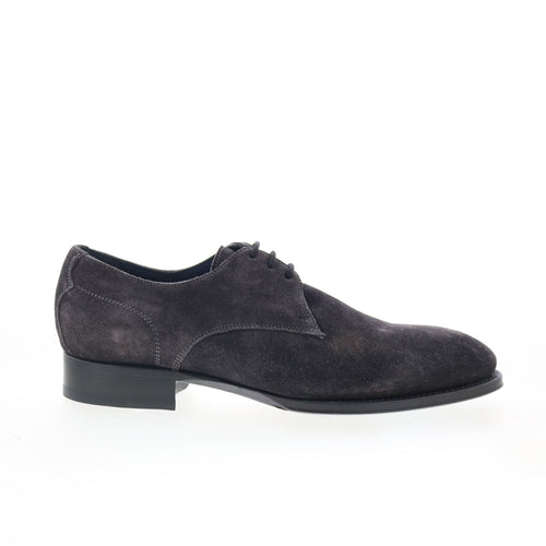 Di Bianco Como Mens Gray Suede Lace Up Oxfords & Lace Ups Casual Shoes