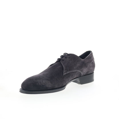Di Bianco Como Mens Gray Suede Lace Up Oxfords & Lace Ups Casual Shoes