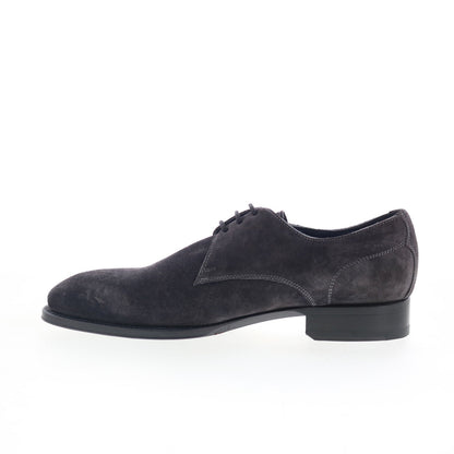 Di Bianco Como Mens Gray Suede Lace Up Oxfords & Lace Ups Casual Shoes