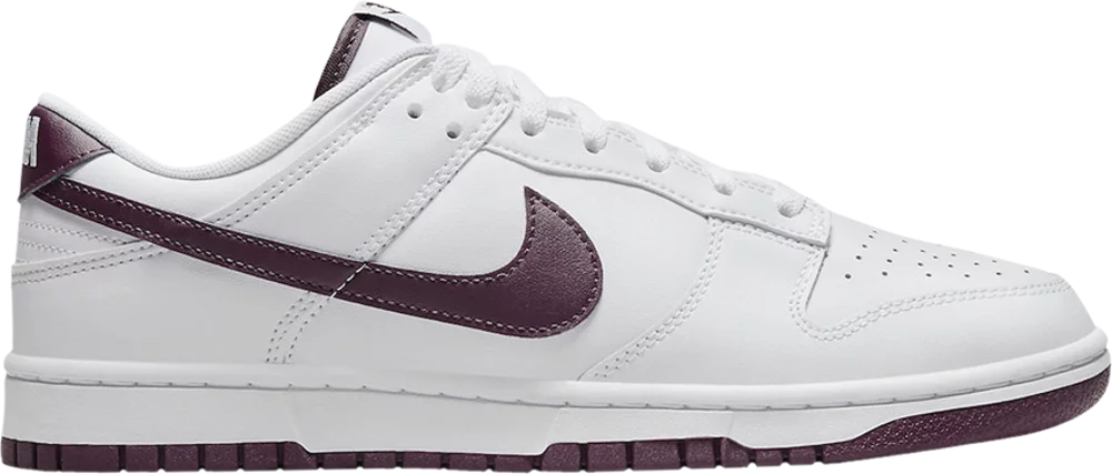 Nike Mens Dunk Low Sneakers - 'White Night Maroon'