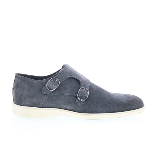 Pastori by Di Bianco Double Monk Mens Gray Loafers & Slip Ons Casual Shoes