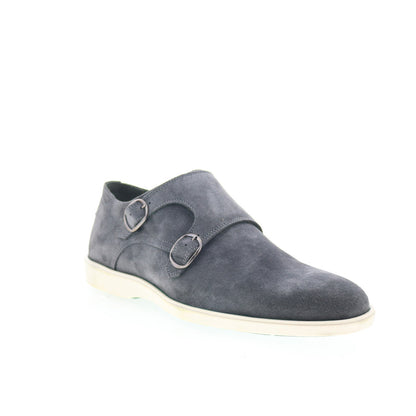 Pastori by Di Bianco Double Monk Mens Gray Loafers & Slip Ons Casual Shoes