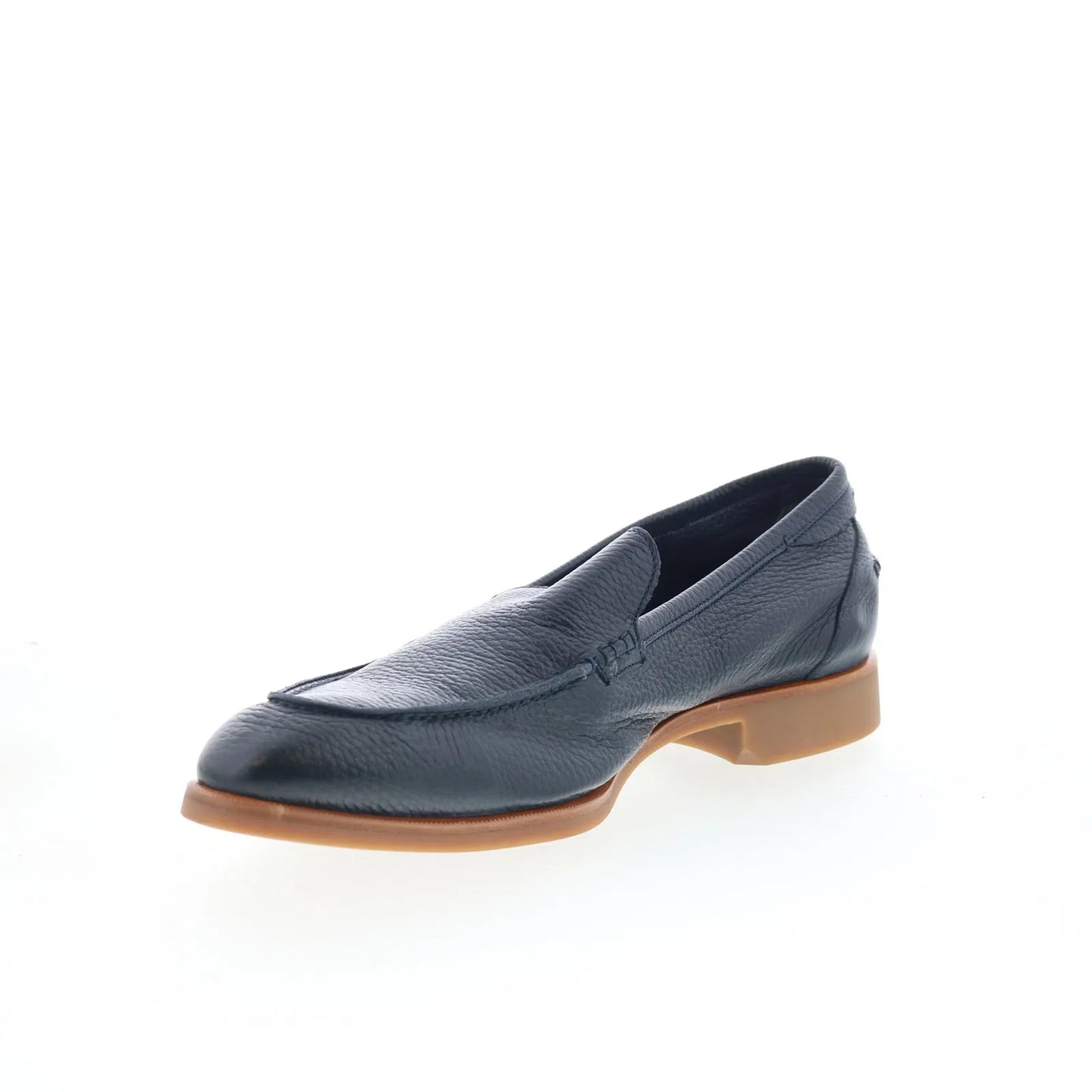 Di Bianco Etna Mens Black Leather Slip On Loafers & Slip Ons Casual Shoes