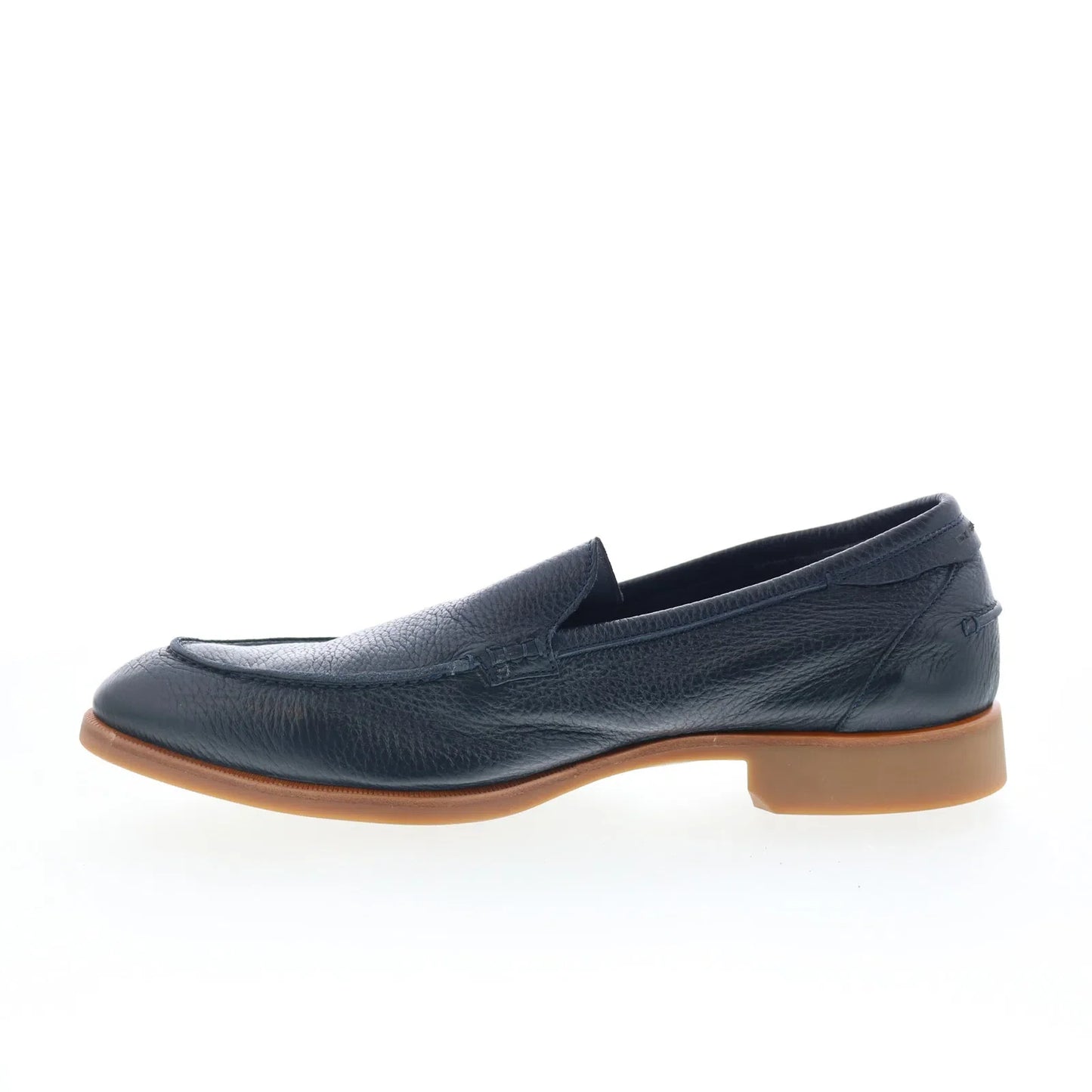 Di Bianco Etna Mens Black Leather Slip On Loafers & Slip Ons Casual Shoes