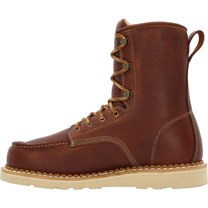 Georgia Boot Wedge Moc Toe GB00480 Mens Brown Wide Work & Safety Boots