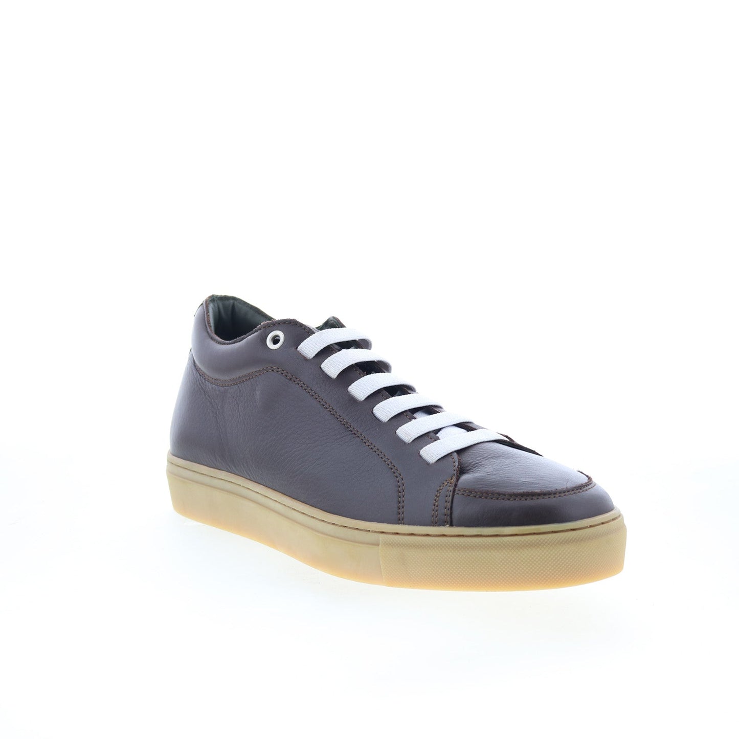 Di Bianco GB371 Mens Brown Leather Lace Up Lifestyle Sneakers Shoes