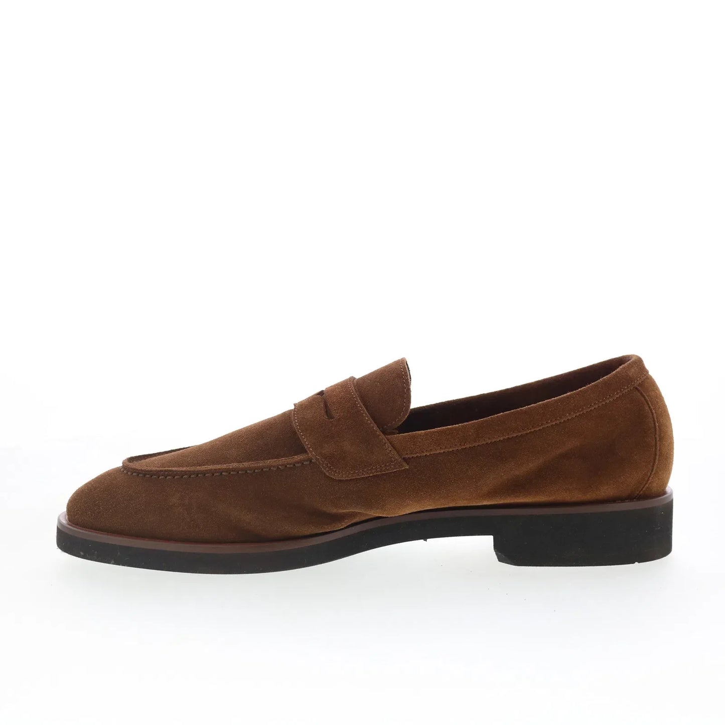 Di Bianco GBF407 Mens Brown Suede Slip On Loafers & Slip Ons Penny Shoes