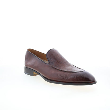 Di Bianco GBF410 Mens Brown Leather Slip On Loafers & Slip Ons Casual Shoes