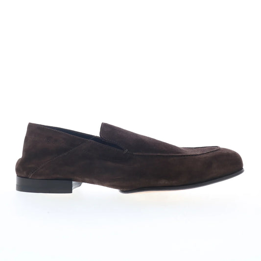 Di Bianco Gallipoli Mens Brown Suede Slip On Loafers & Slip Ons Casual Shoes