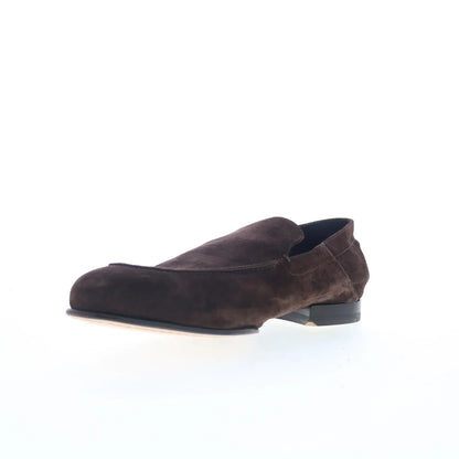 Di Bianco Gallipoli Mens Brown Suede Slip On Loafers & Slip Ons Casual Shoes