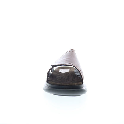 Hitchcock Wide Strap Mens Brown Extra Extra Wide 5E Slides Sandals Shoes