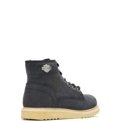 Harley-Davidson Beaton D93852 Mens Black Leather Lace Up Casual Dress Boots