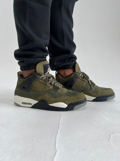 Nike Mens Air Jordan 4 Retro SE Sneakers - 'Craft - Olive'