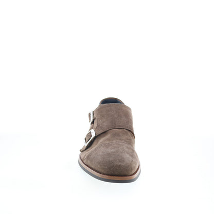 Di Bianco Isernia Mens Brown Suede Hook & Loop Loafers & Slip Ons Casual Shoes