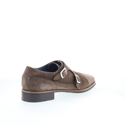Di Bianco Isernia Mens Brown Suede Hook & Loop Loafers & Slip Ons Casual Shoes