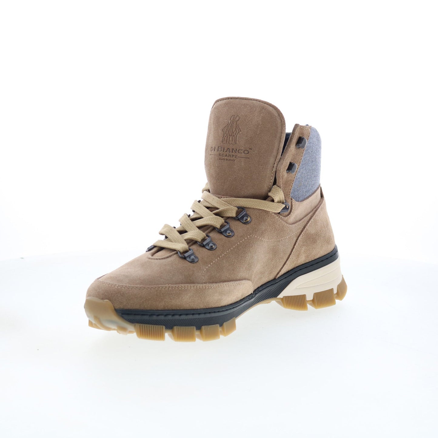 Di Bianco Livigno Mens Brown Suede Lace Up Casual Dress Boots