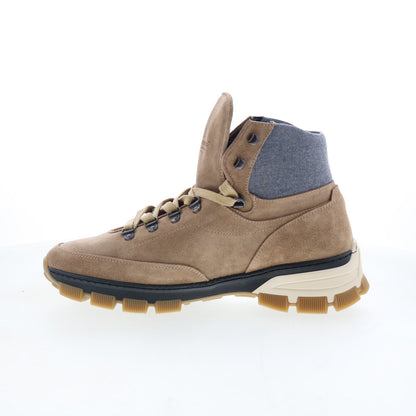 Di Bianco Livigno Mens Brown Suede Lace Up Casual Dress Boots