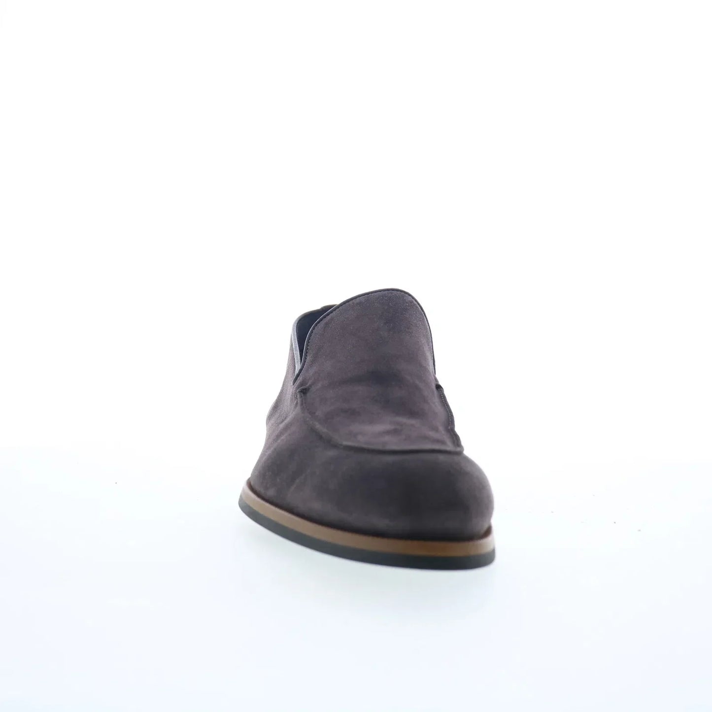 Di Bianco Maranello Mens Gray Suede Slip On Loafers & Slip Ons Casual Shoes