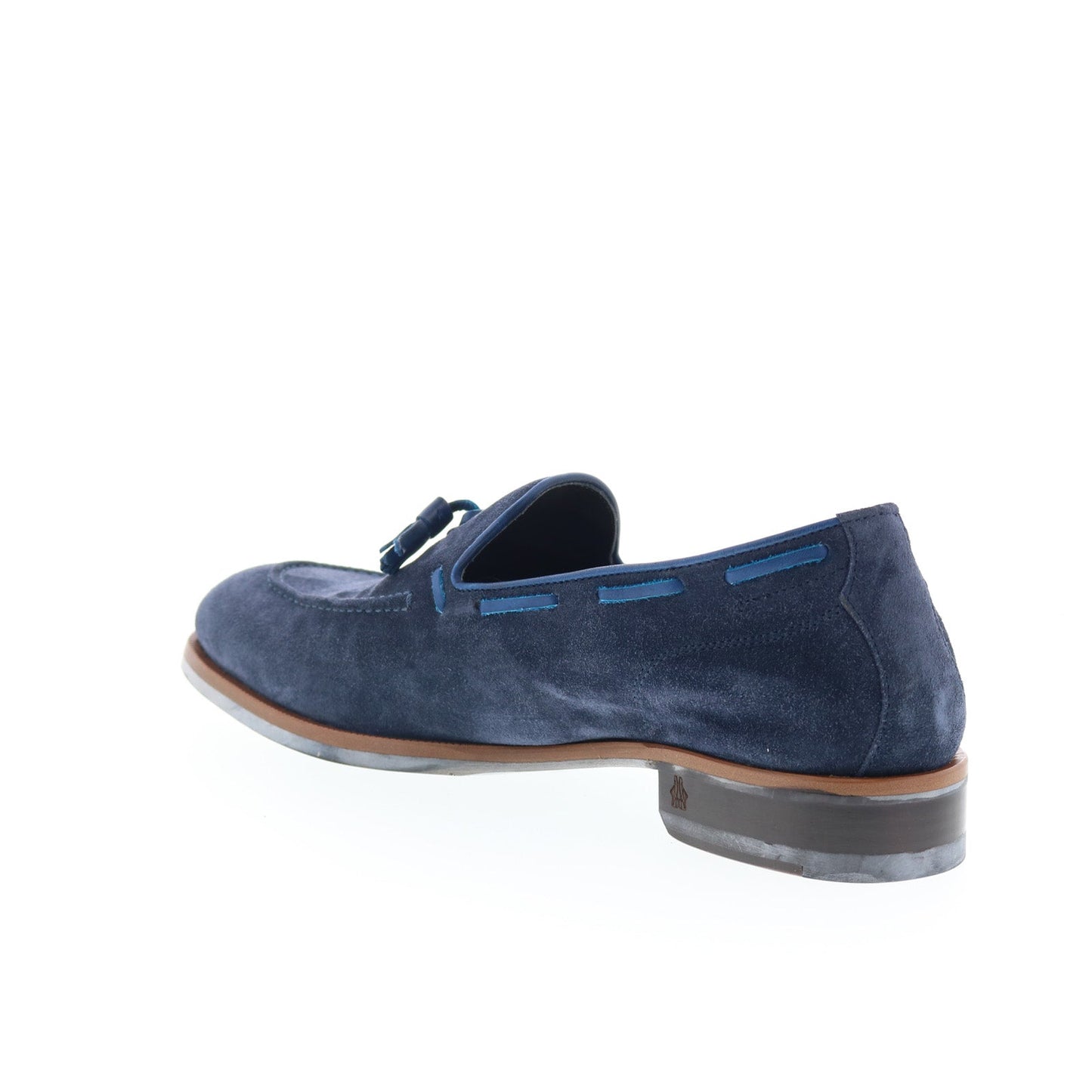 Di Bianco Napoli Mens Blue Suede Slip On Loafers & Slip Ons Casual Shoes