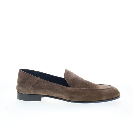 Di Bianco Positano Mens Brown Suede Slip On Loafers & Slip Ons Casual Shoes