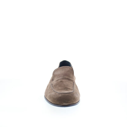 Di Bianco Positano Mens Brown Suede Slip On Loafers & Slip Ons Casual Shoes