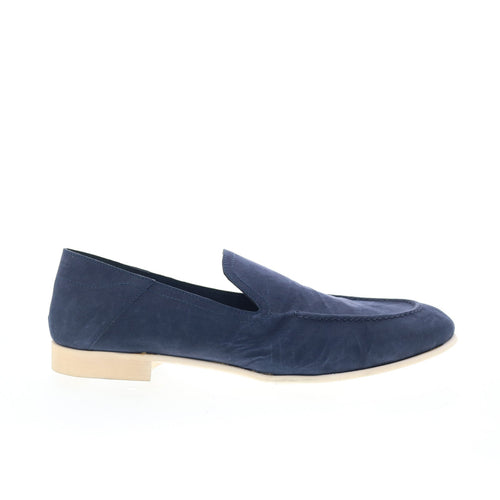 Di Bianco Positano Mens Blue Leather Slip On Loafers & Slip Ons Casual Shoes