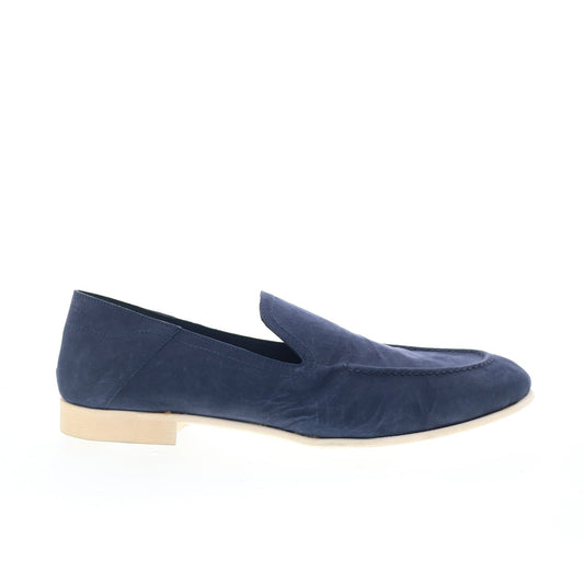 Di Bianco Positano Mens Blue Leather Slip On Loafers & Slip Ons Casual Shoes