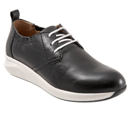 Softwalk Inez S2169-001 Womens Black Wide Leather Lifestyle Sneakers Shoes