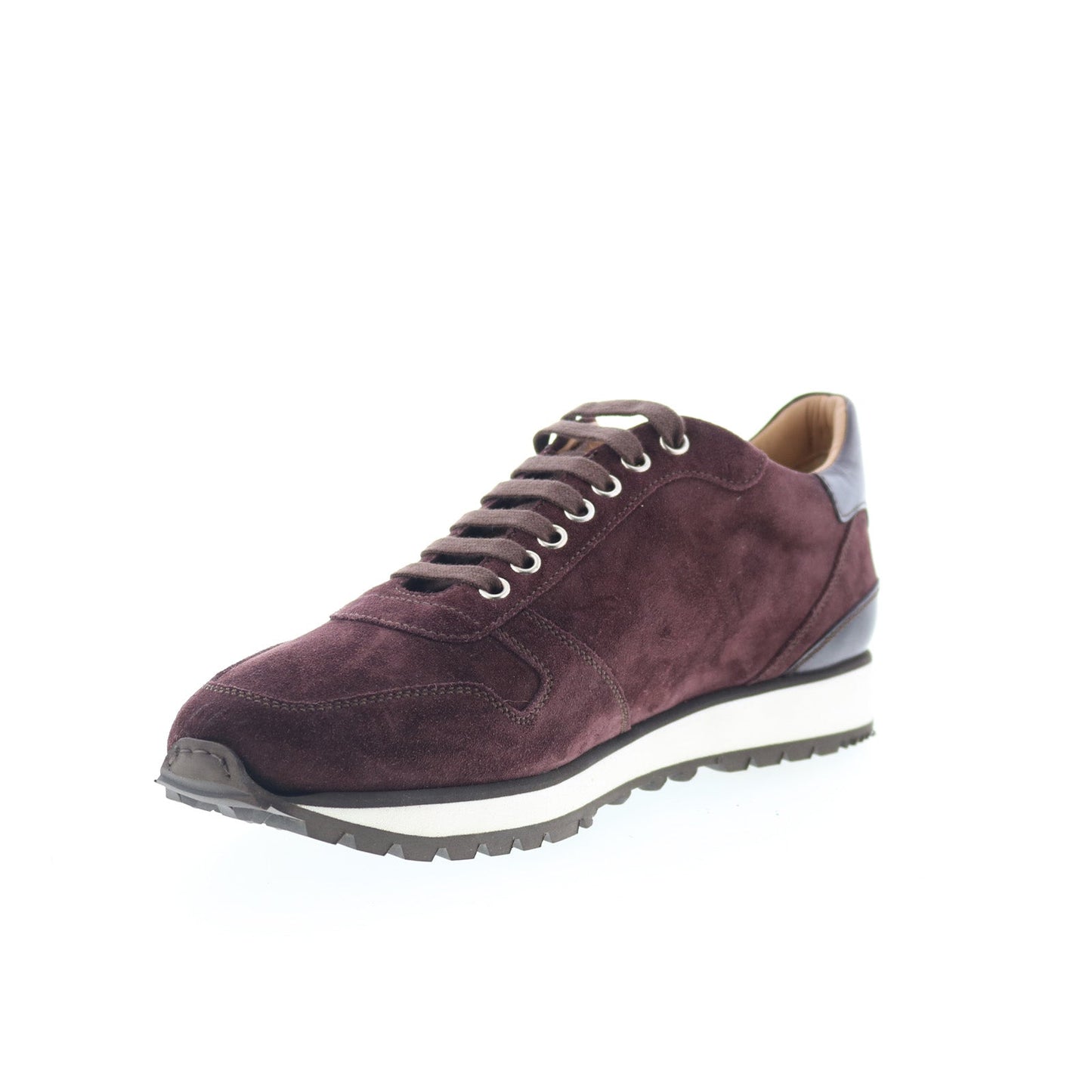 Di Bianco SB308 Mens Burgundy Suede Lace Up Lifestyle Sneakers Shoes