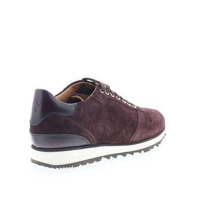 Di Bianco SB308 Mens Burgundy Suede Lace Up Lifestyle Sneakers Shoes