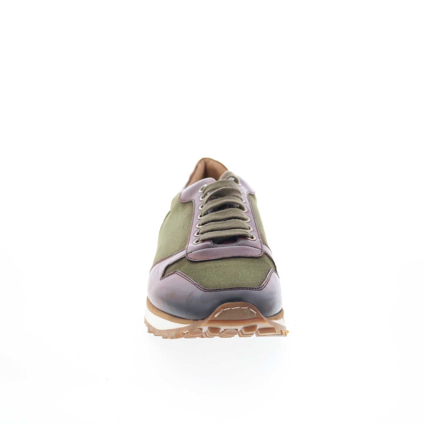 Di Bianco SB308 Mens Green Leather Lace Up Lifestyle Sneakers Shoes