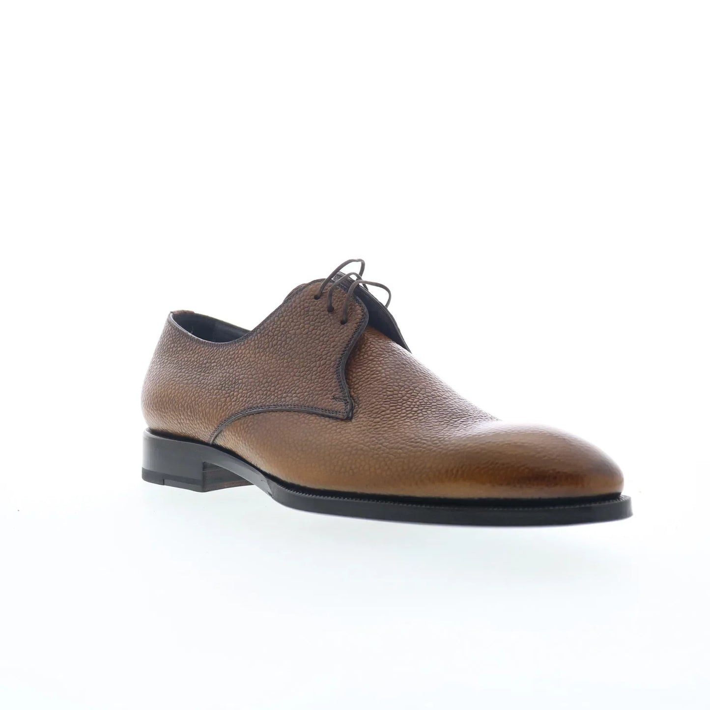 Di Bianco SBP899 Mens Brown Leather Oxfords & Lace Ups Plain Toe Shoes