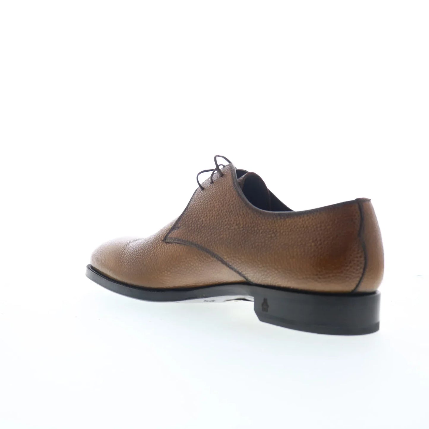 Di Bianco SBP899 Mens Brown Leather Oxfords & Lace Ups Plain Toe Shoes