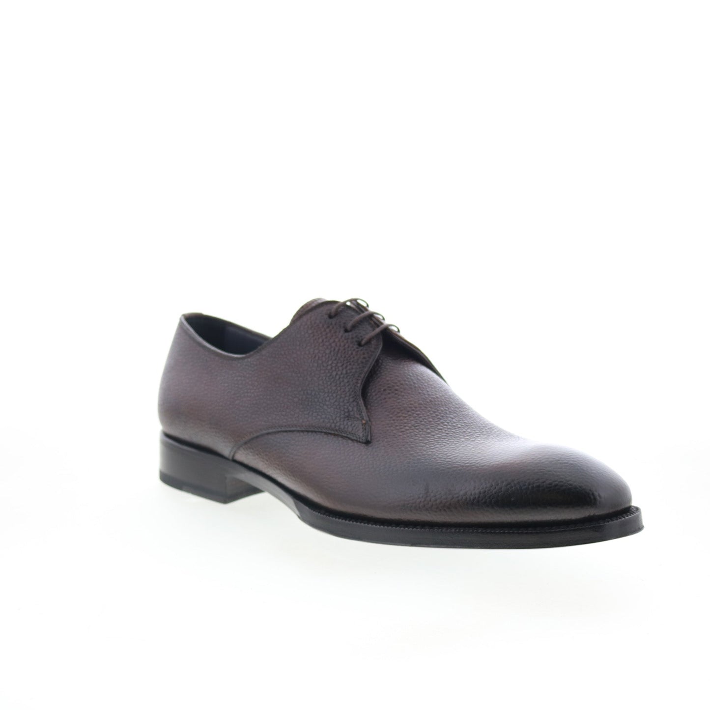Di Bianco SBP899 Mens Brown Leather Oxfords & Lace Ups Plain Toe Shoes