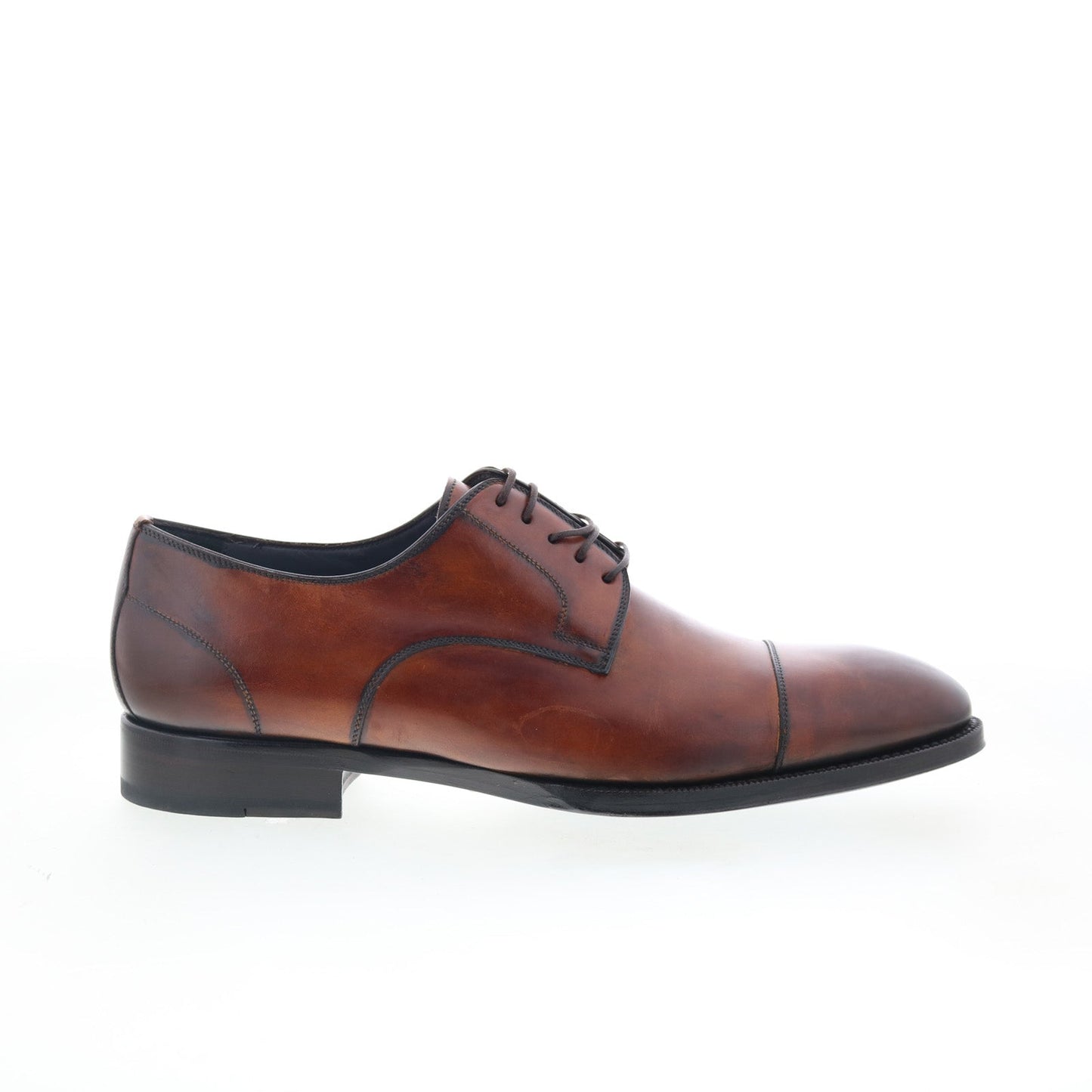 Di Bianco SBP901 Mens Brown Leather Lace Up Oxfords & Lace Ups Cap Toe Shoes